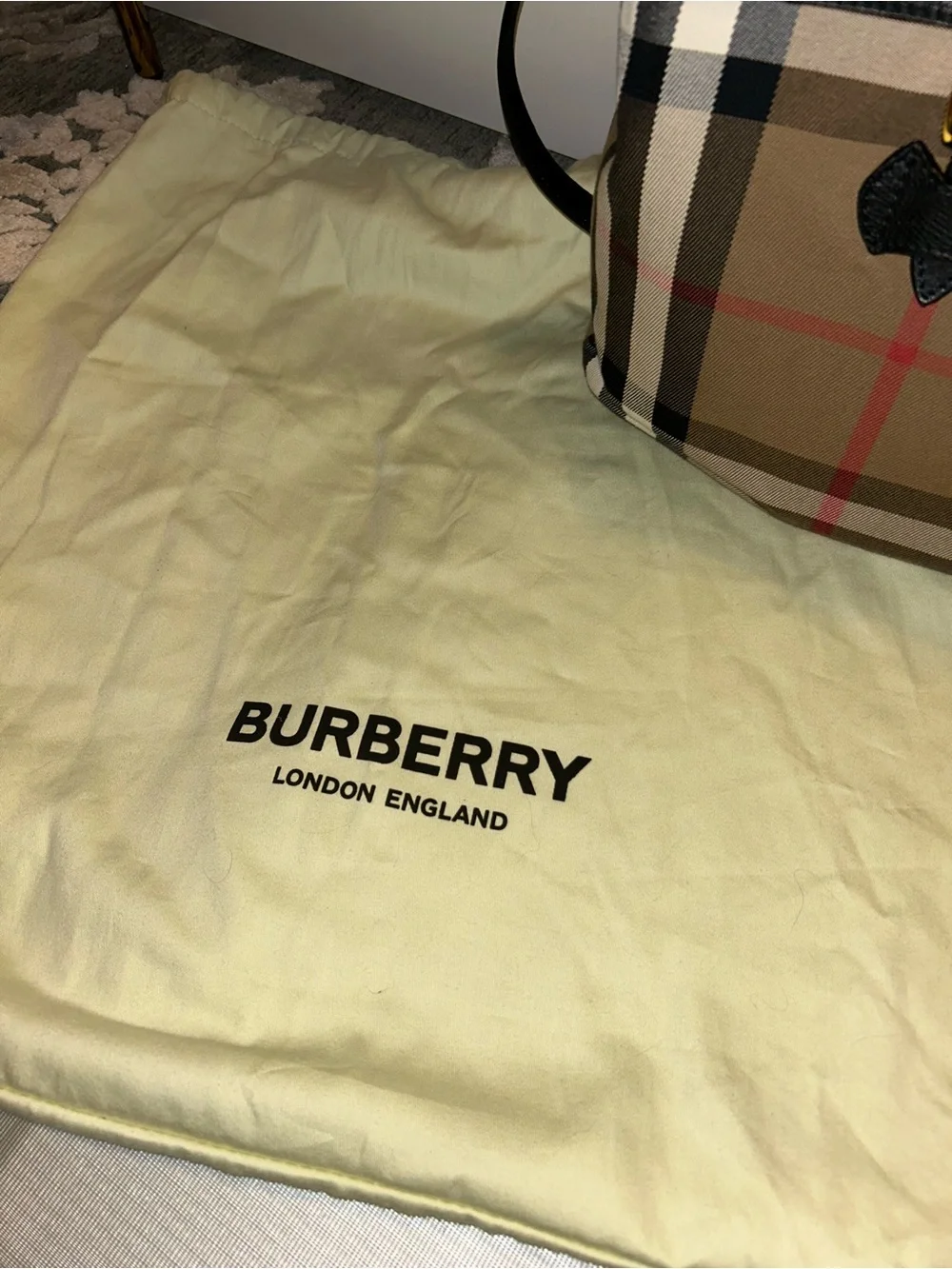 Burberry Sycamore House check hobo bag